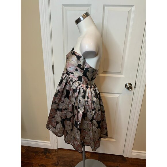 Maticevski Black Pink Floral Fandango Mini Dress $1800, Size 10 AU | 6 US - Picture 4 of 7
